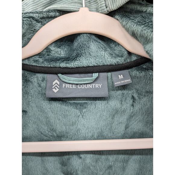 Free Country FreeCycle Hooded Jacket M Olive Green Full Zip Water Resistant Coat - Picture 3 of 12